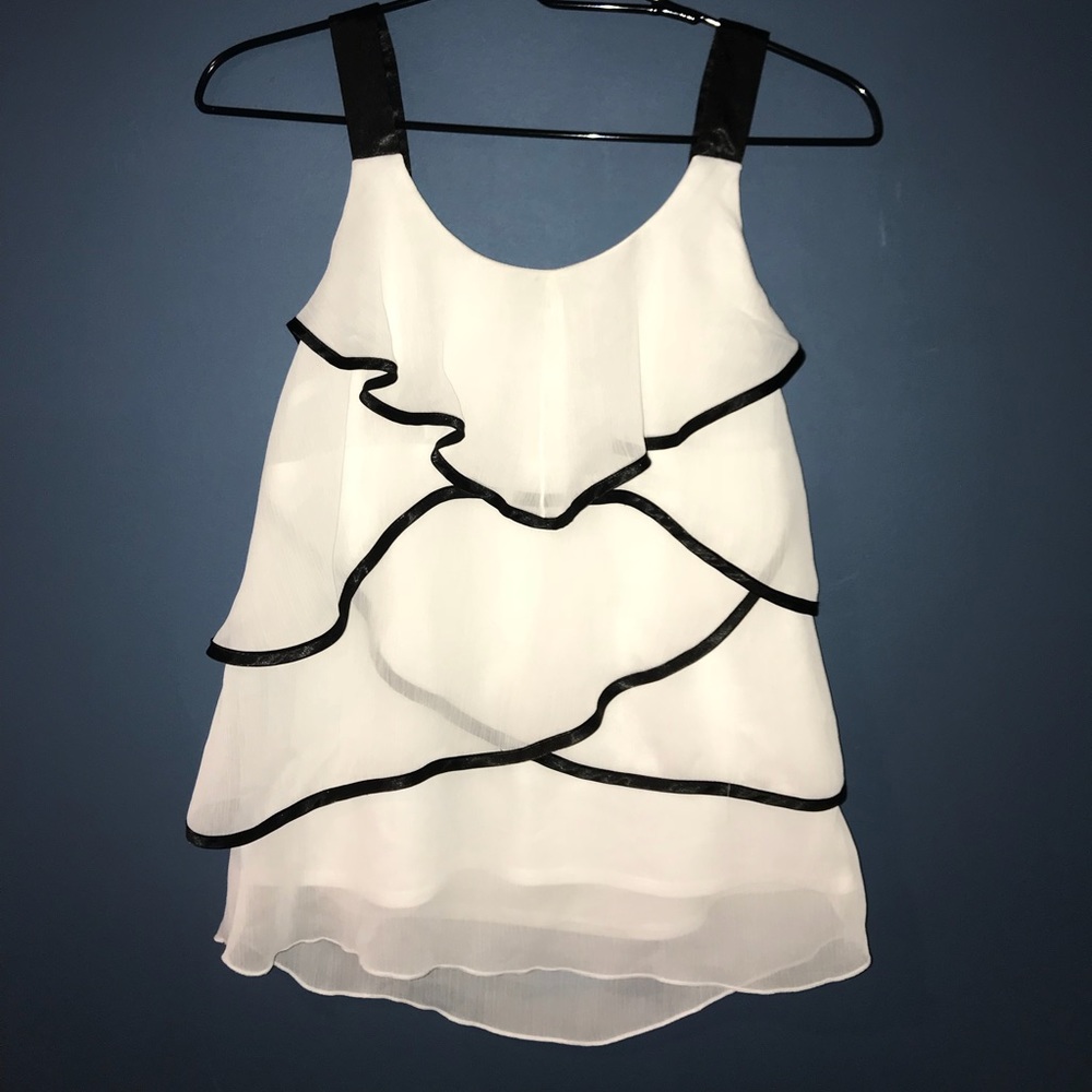 White Ruffle Blouse